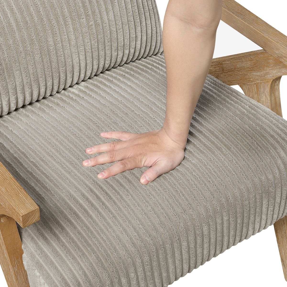 Chevron - Accent Chair - Taupe