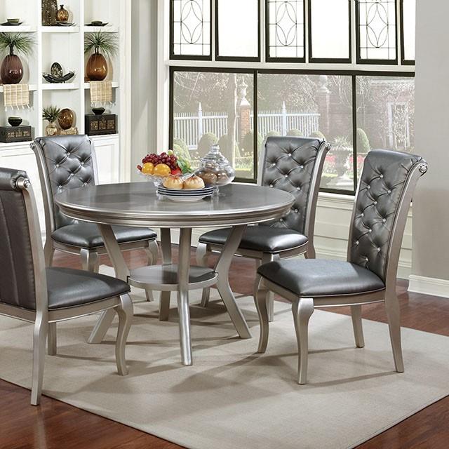 Furniture of America Round Amina Dining Table CM3219RT IMAGE 1