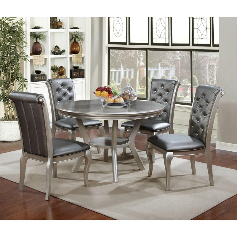 Furniture of America Round Amina Dining Table CM3219RT IMAGE 2