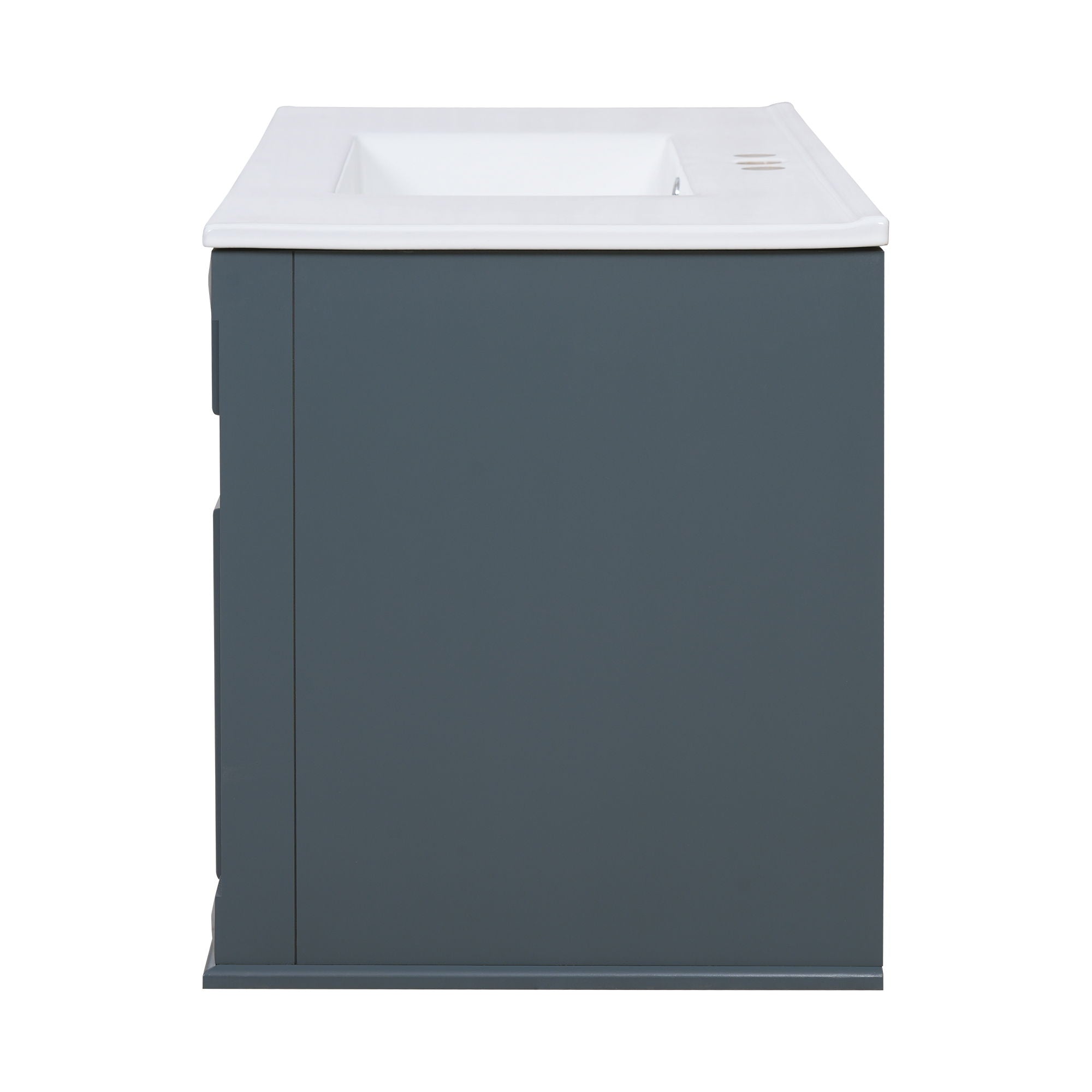 French Simple Style Wall Mounted Bathroom Cabinet With Sink