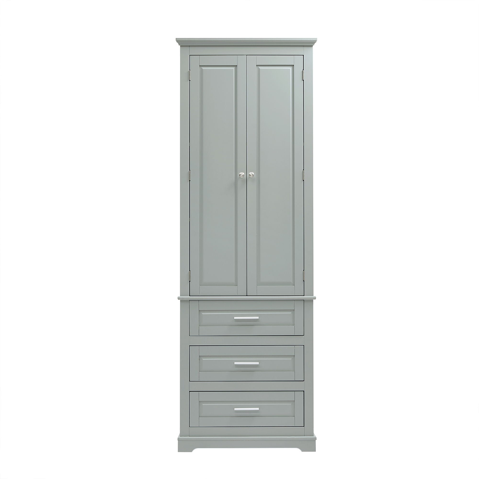 Tall Storage Cabinet With 3 Drawers For Bathroom