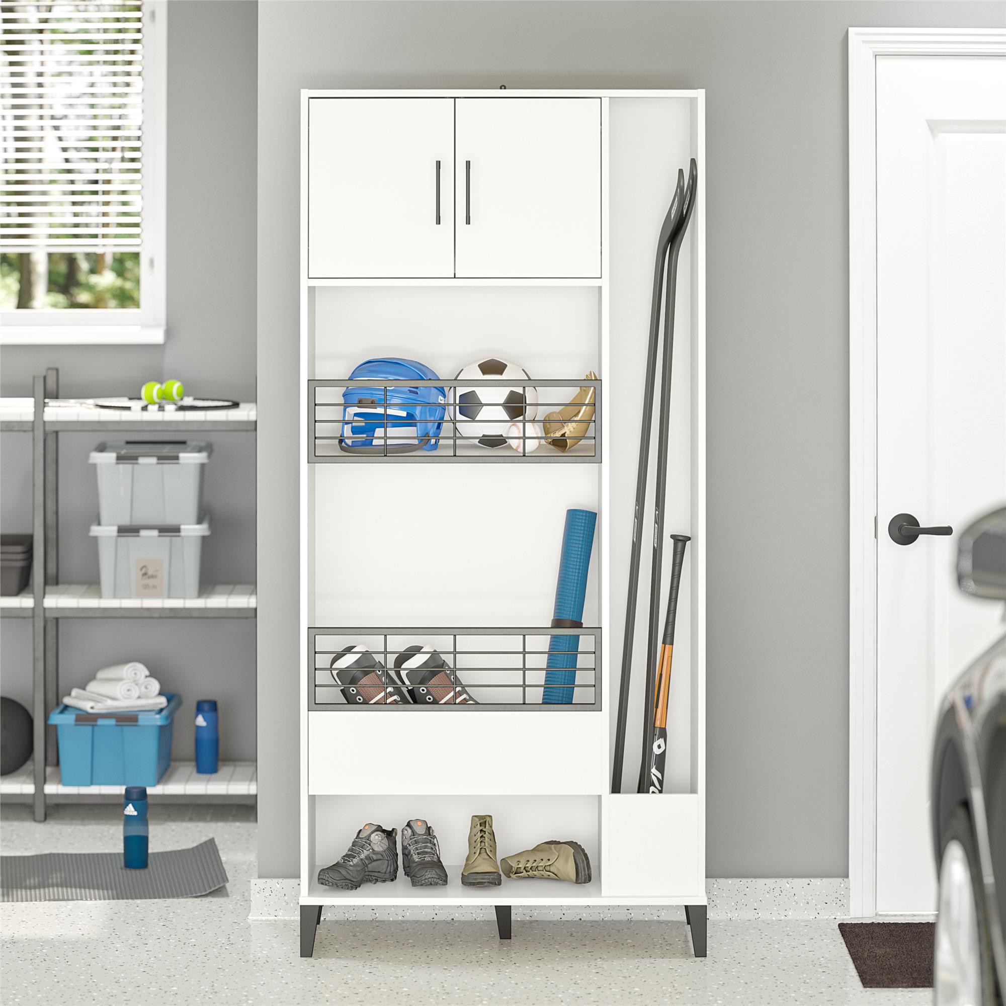 Sports Storage Cabinet - White