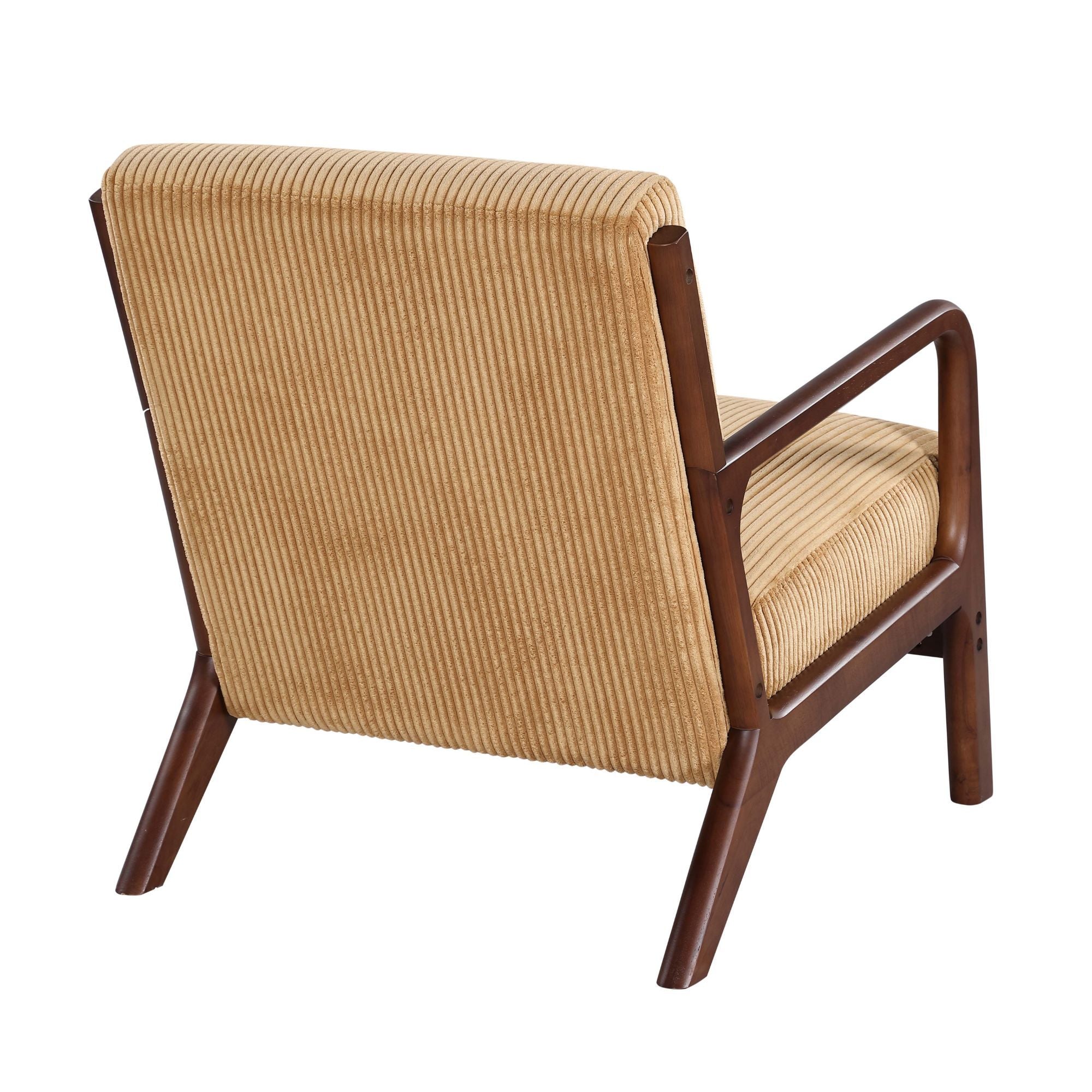 Upholstered Armchair With Back Support Pillow