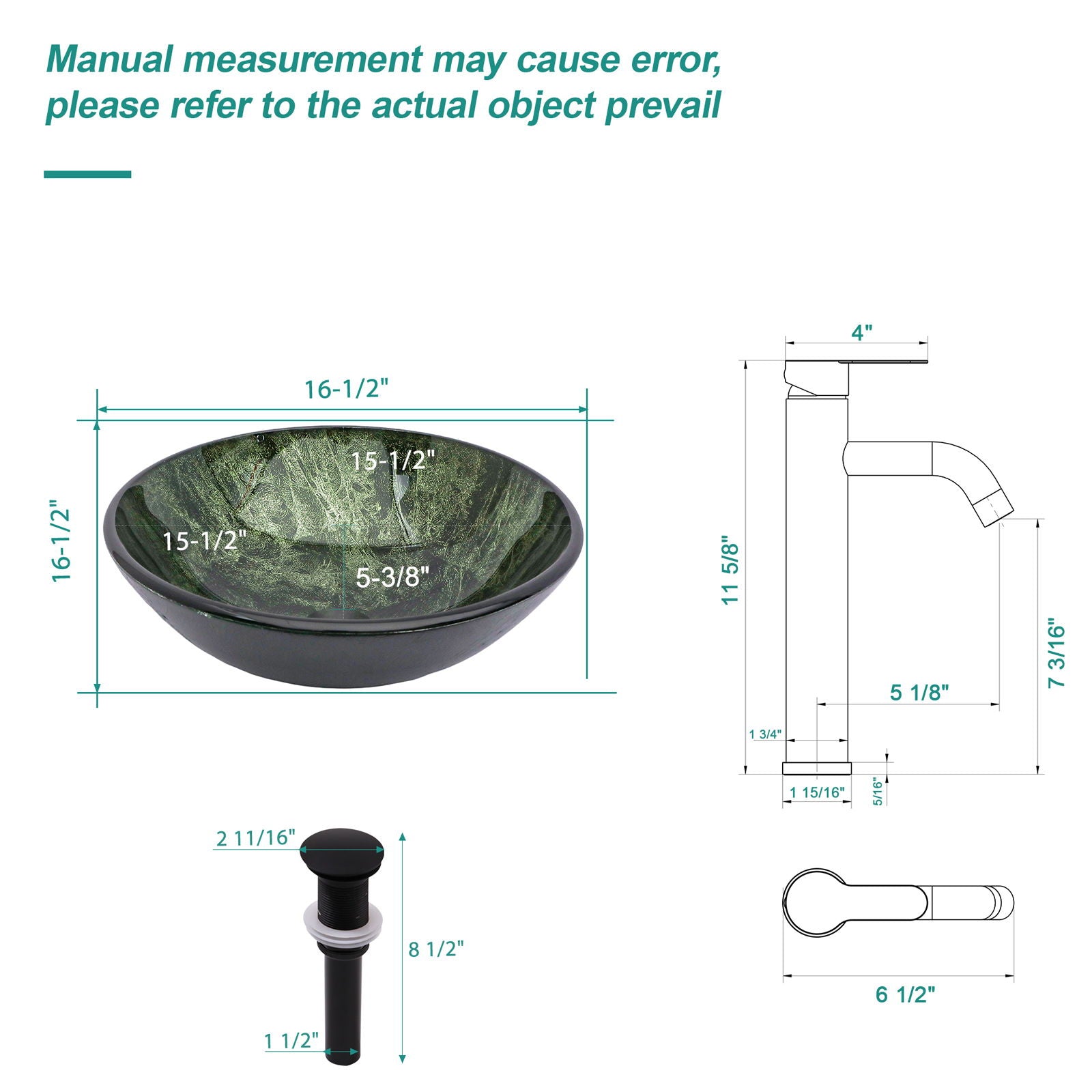 Vessel Sink With Faucet And Pop-Up Drain