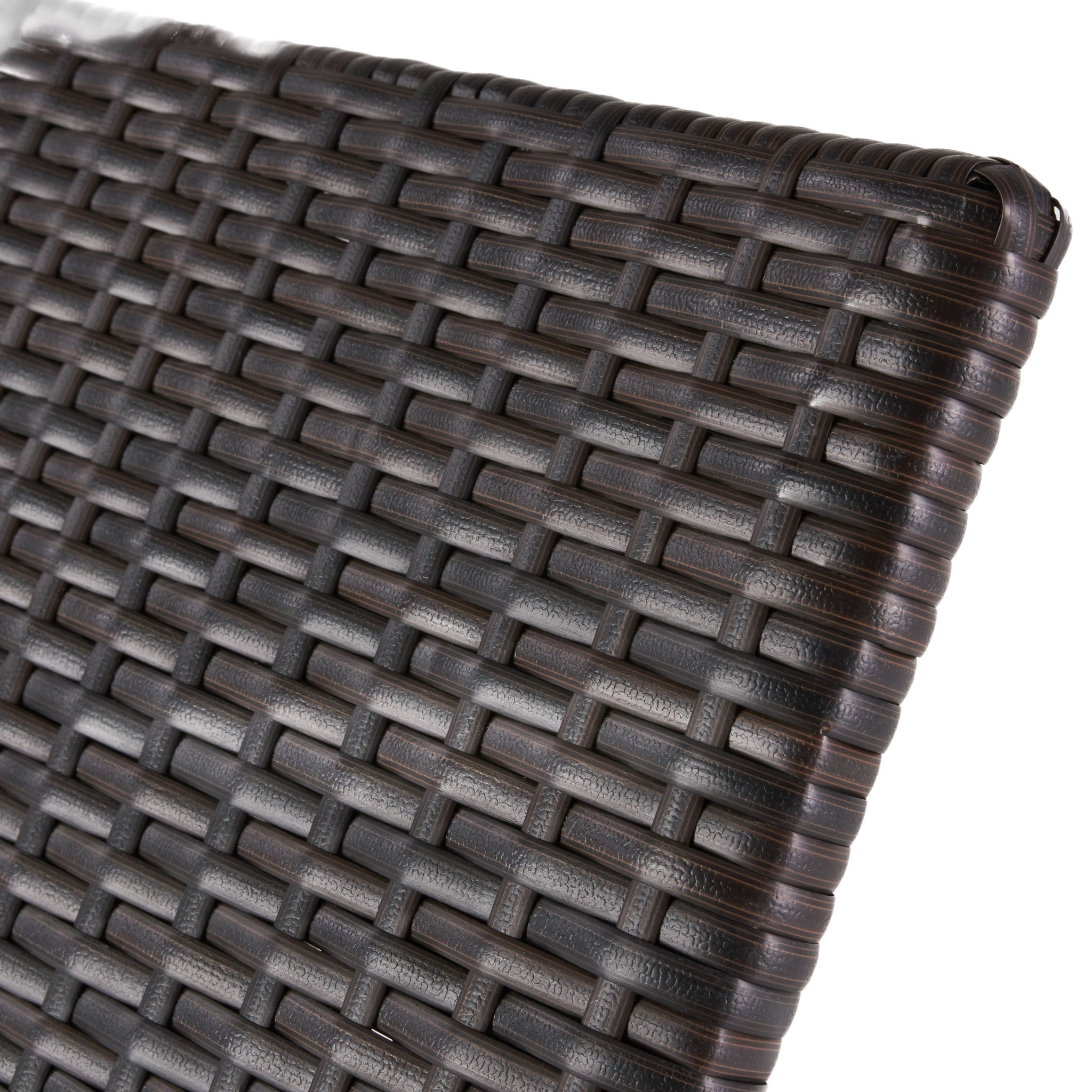 Kauai - Modern Style Pe Wicker Chaise Lounge - Brown Multi