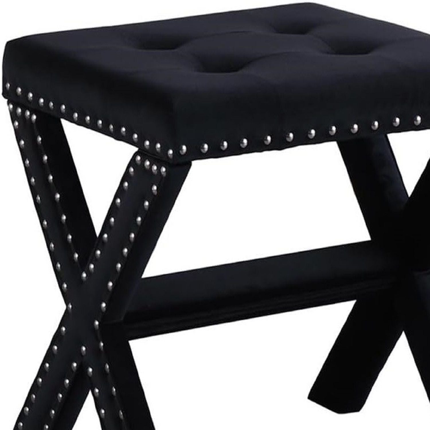 Upholstered Accent Bench With Nailhead Trim