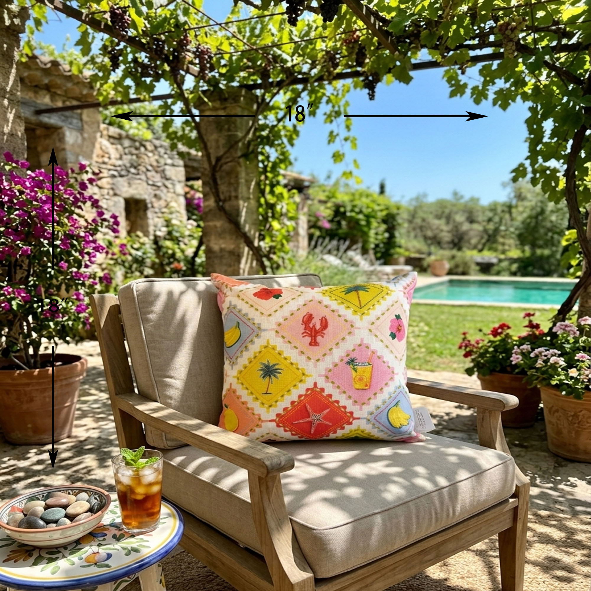 Outdoor Pillows, Weather Resistant (Set of 2) - Multi