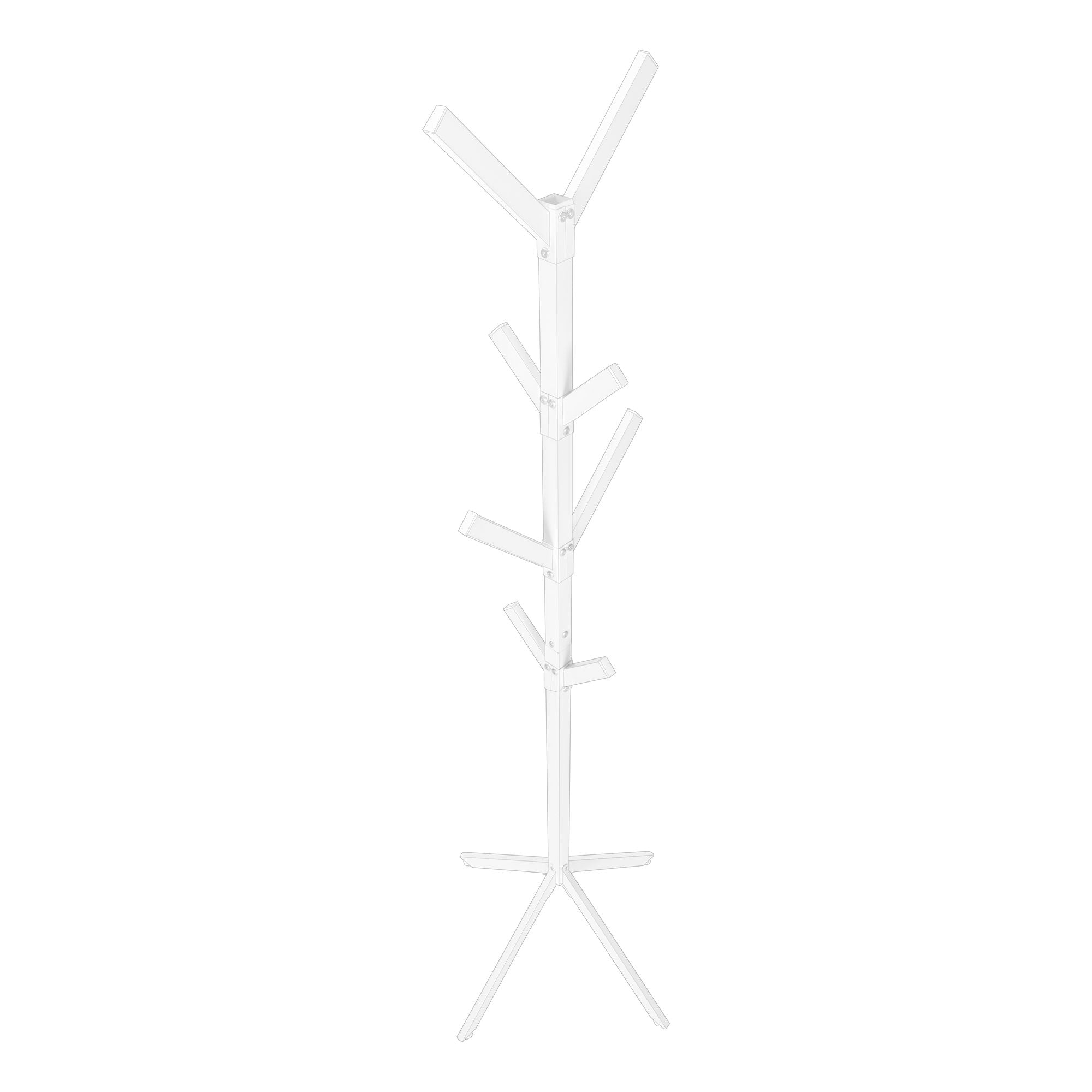 Coat Rack, Hall Tree, Free Standing, 8 Hooks, Entryway, Contemporary & Modern