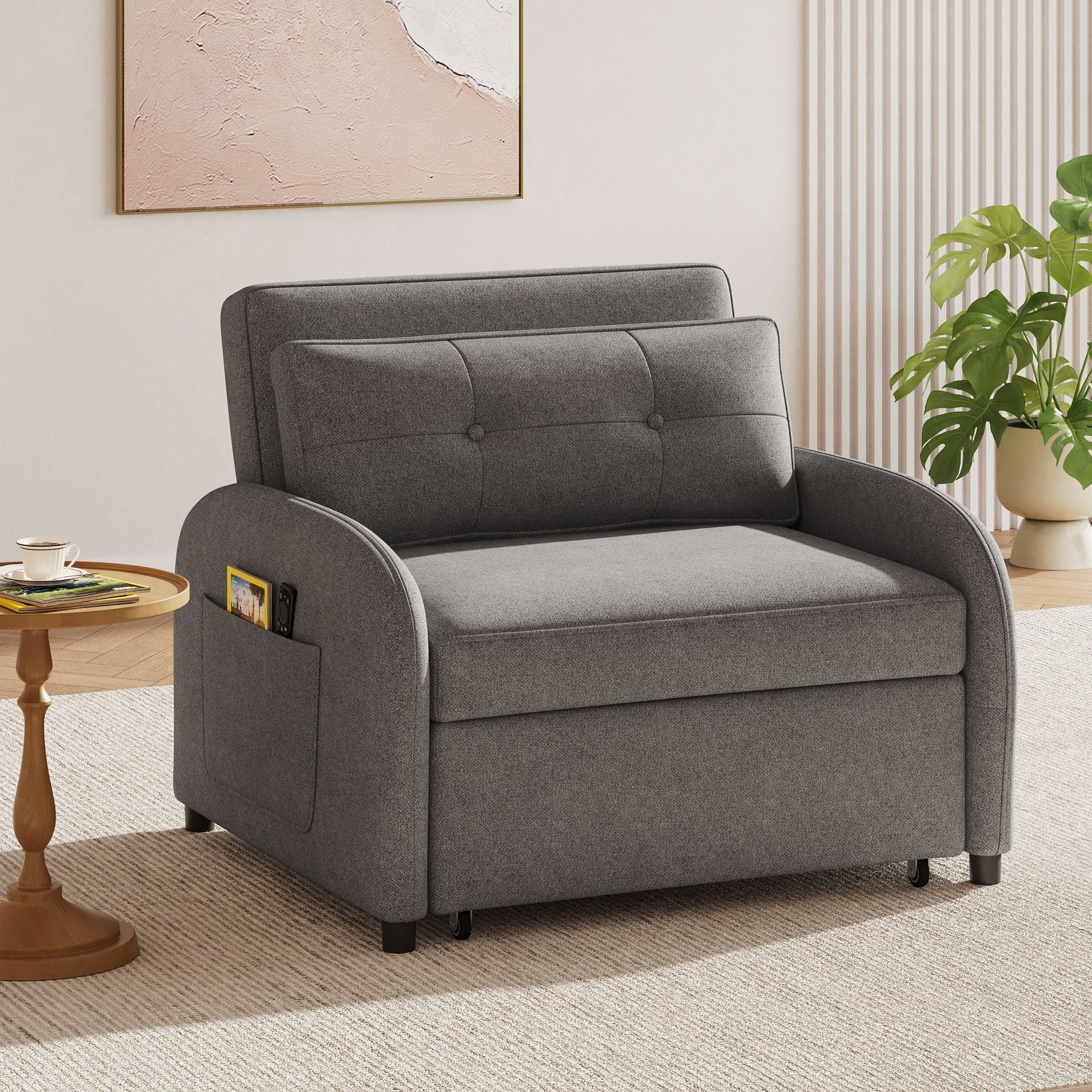 3 In 1 Convertible Sleeper Sofa Bed For Living Room