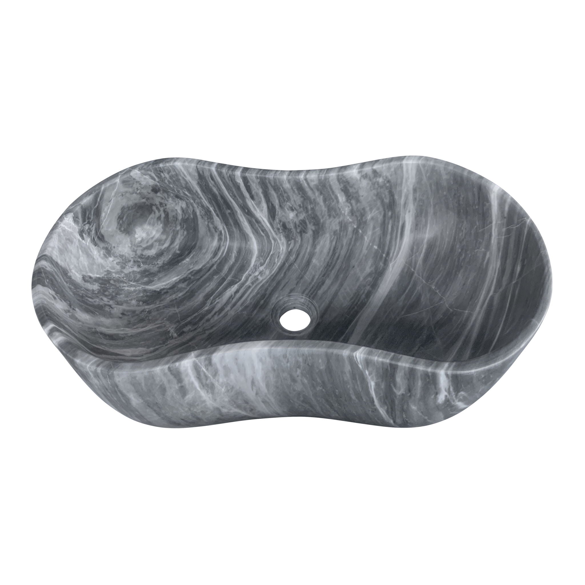 Bathroom Vessel Sink With Wavy Design