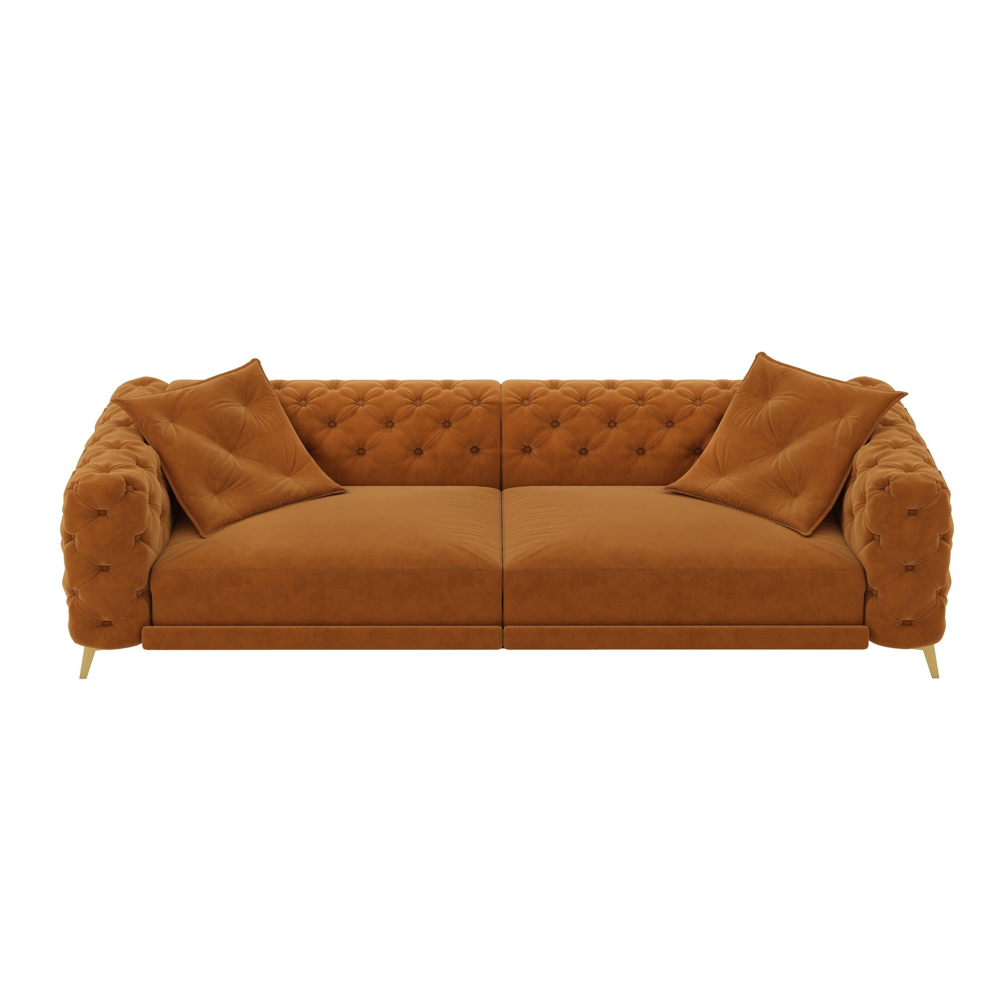 3 In 1 Convertible Sleeper, Deep Seat Pull Out Sofa Bed, Button Tufted