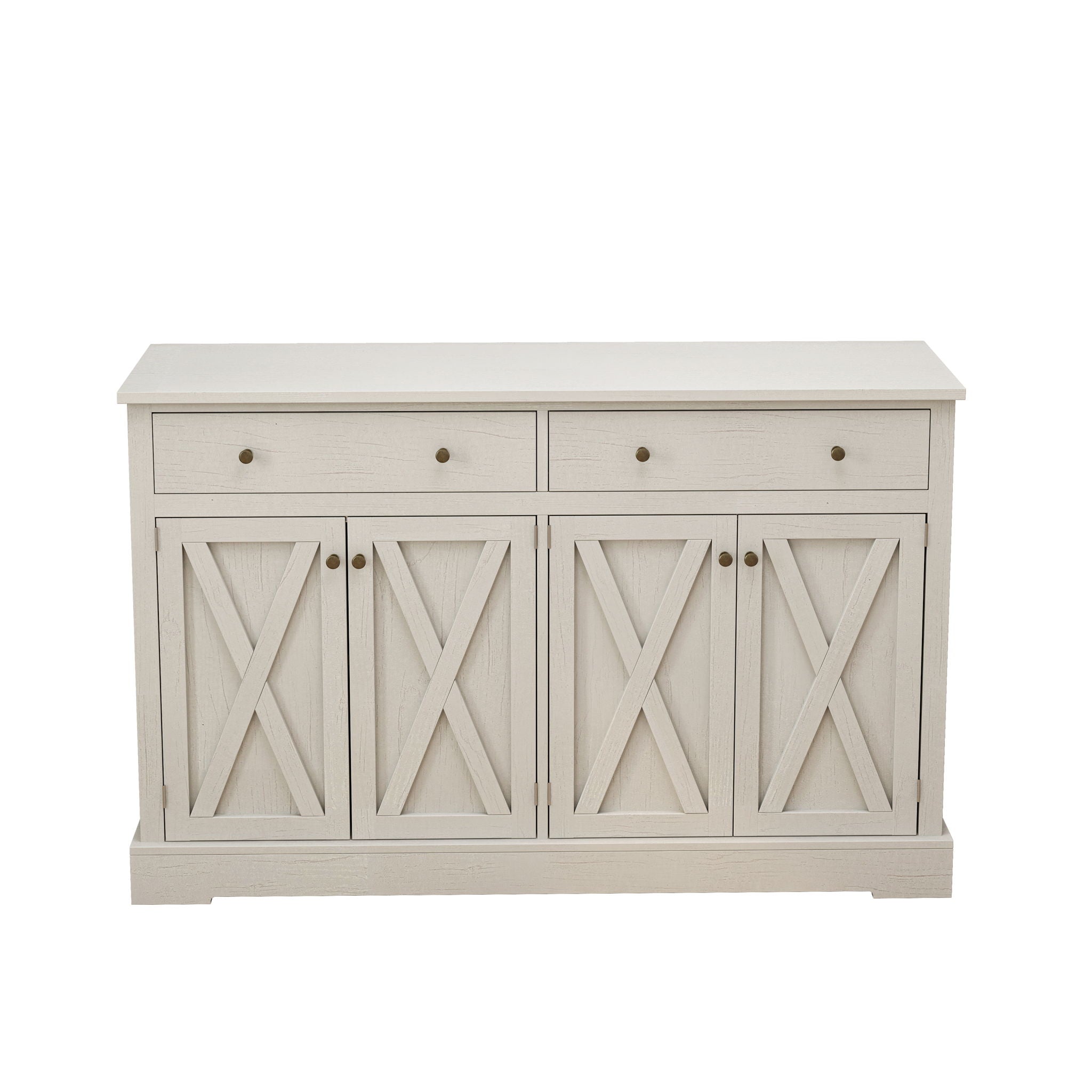 Vintage Sideboard With 2 Drawers And Four Doors For Living Room