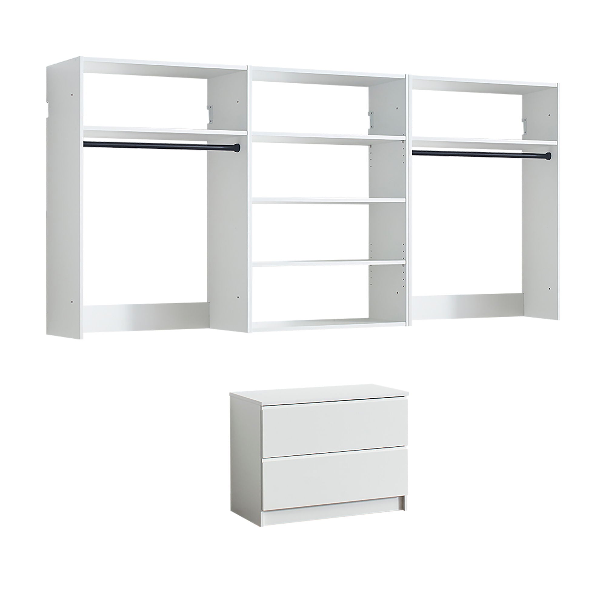 Devi - Wall Mounted Closet System With Modular Units