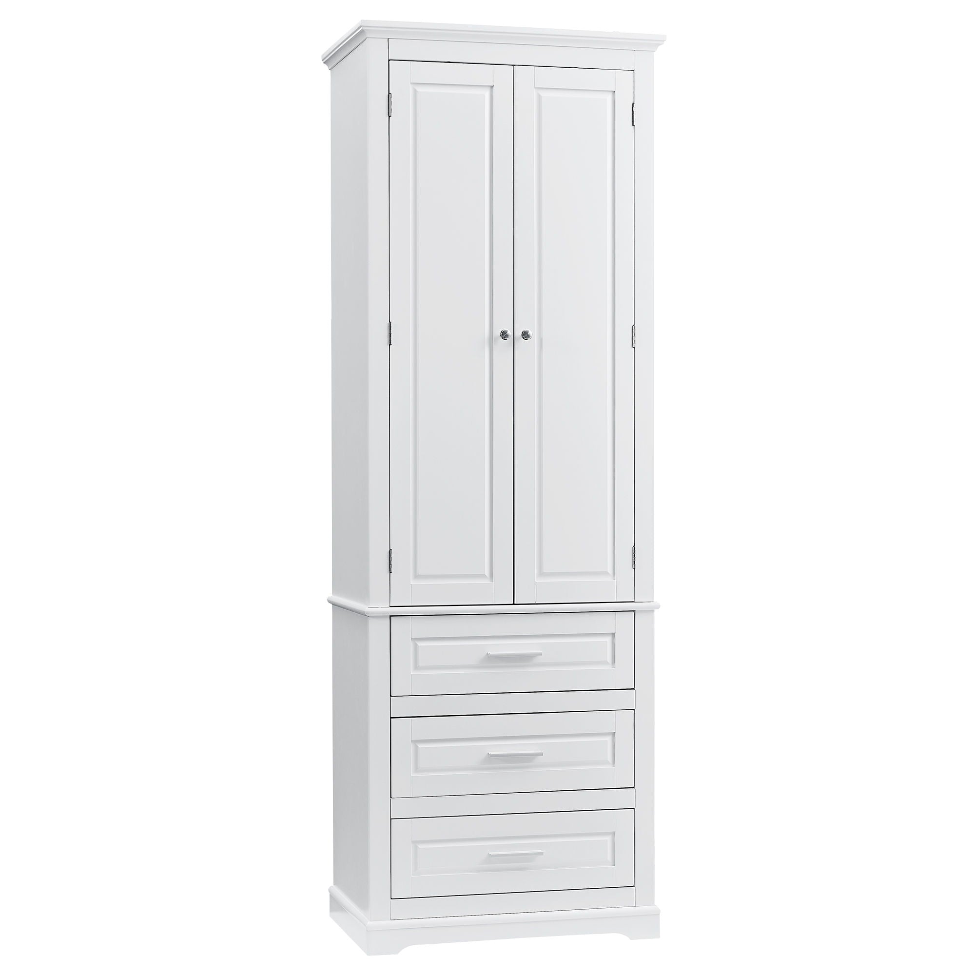 Tall Storage Cabinet With 3 Drawers For Bathroom