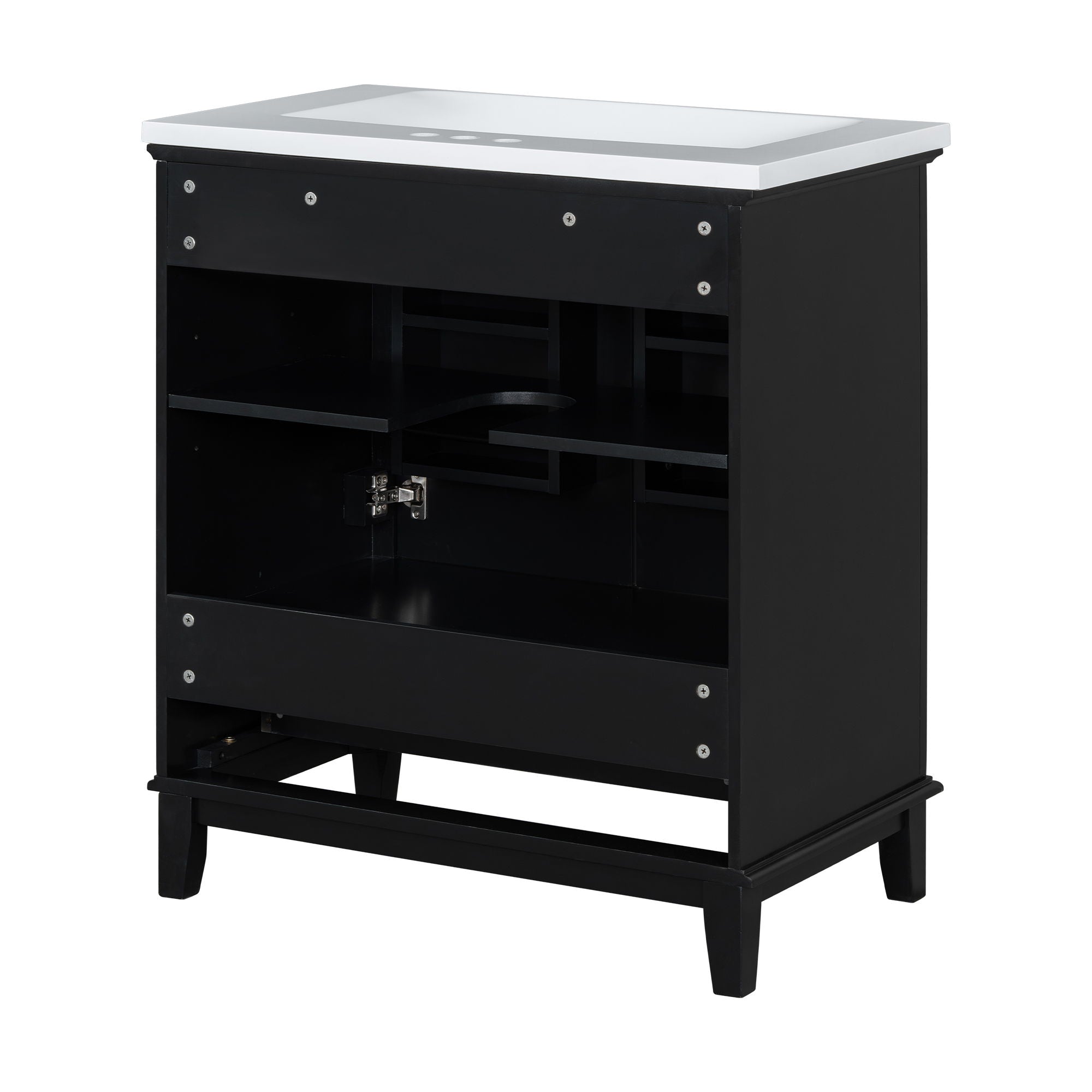 Modern Bathroom Vanity With Sink Combo, Multi Functional Cabinet With Doors And Drawer