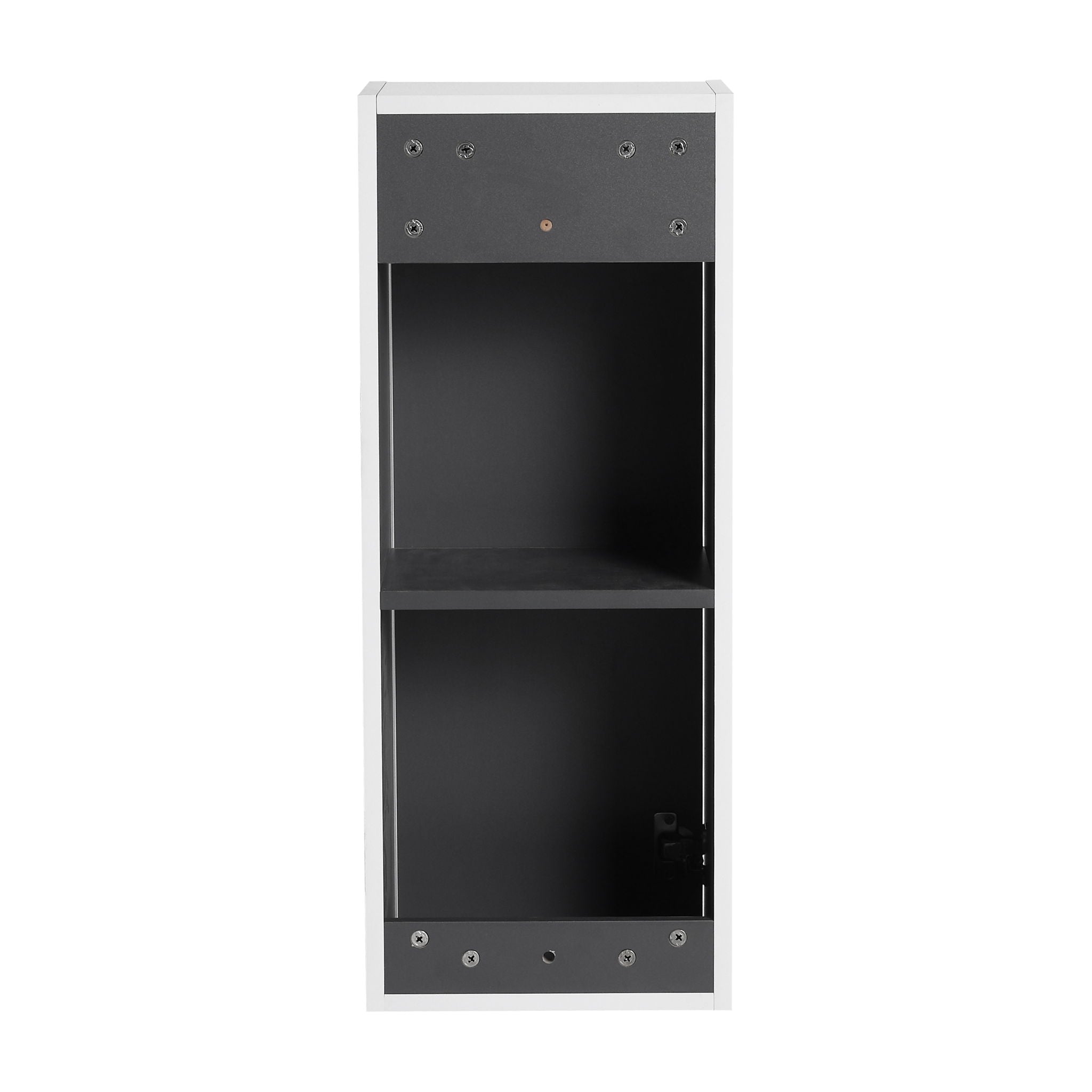 Wall Mounted Bathroom Vanity With Resin Sink And 2 Side Cabinet, 3 Soft Close Drawer - Brown Ebony