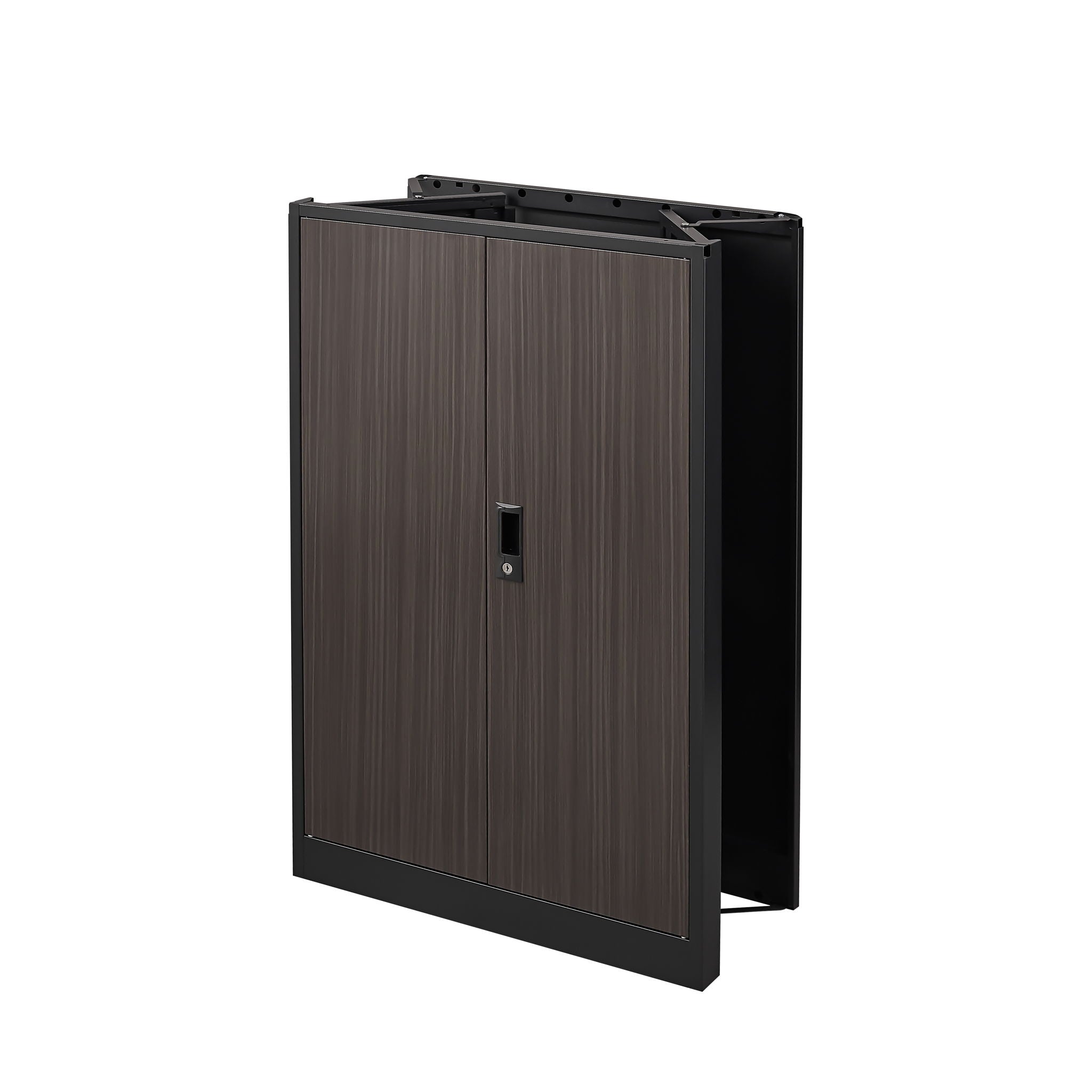 Metal Storage Cabinet With Locking Doors And Adjustable Shelf, Folding Filing Storage Cabinet, Folding Storage Locker Cabinet For Home Office, School, Garage