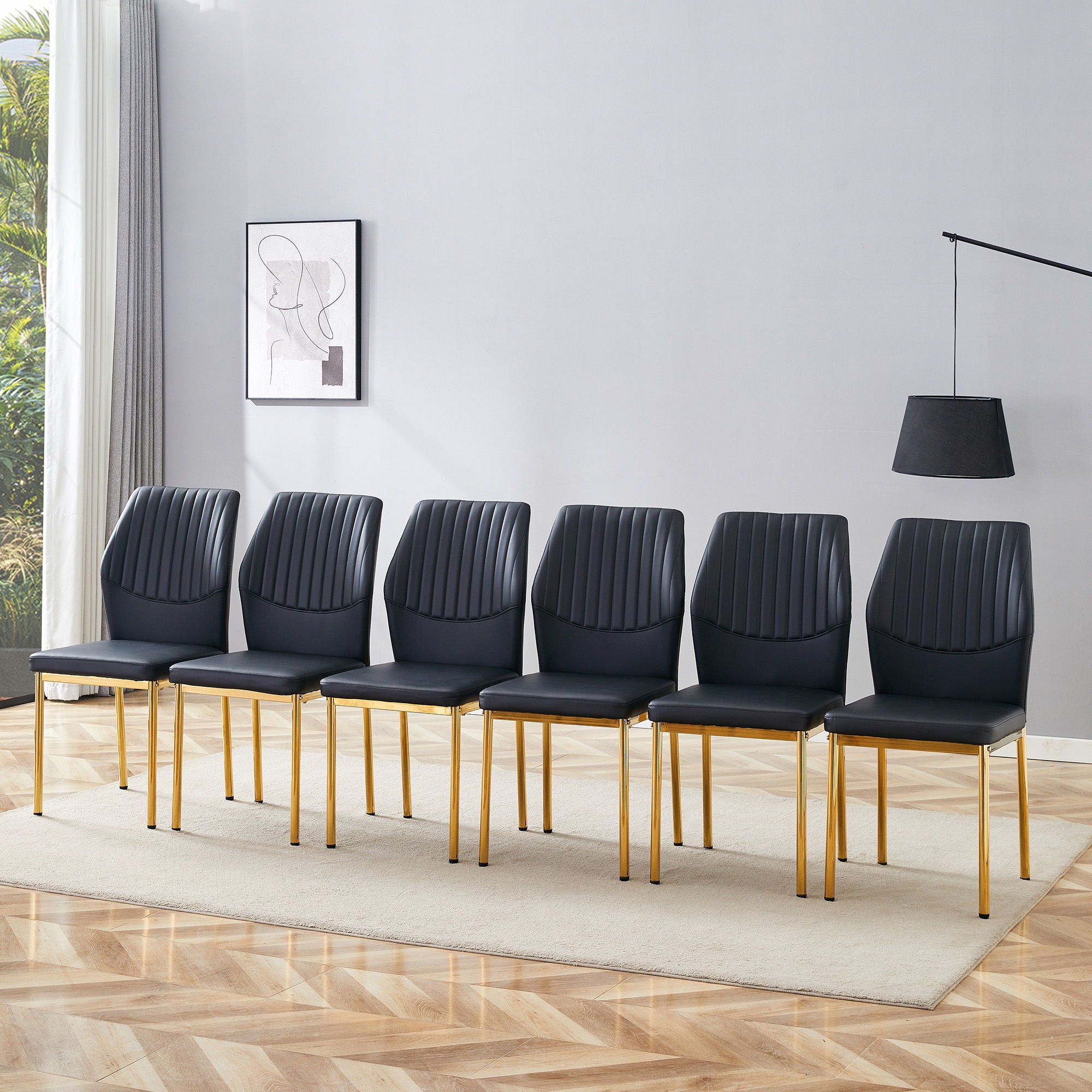 Luxury Simple Chair With Metal Leg