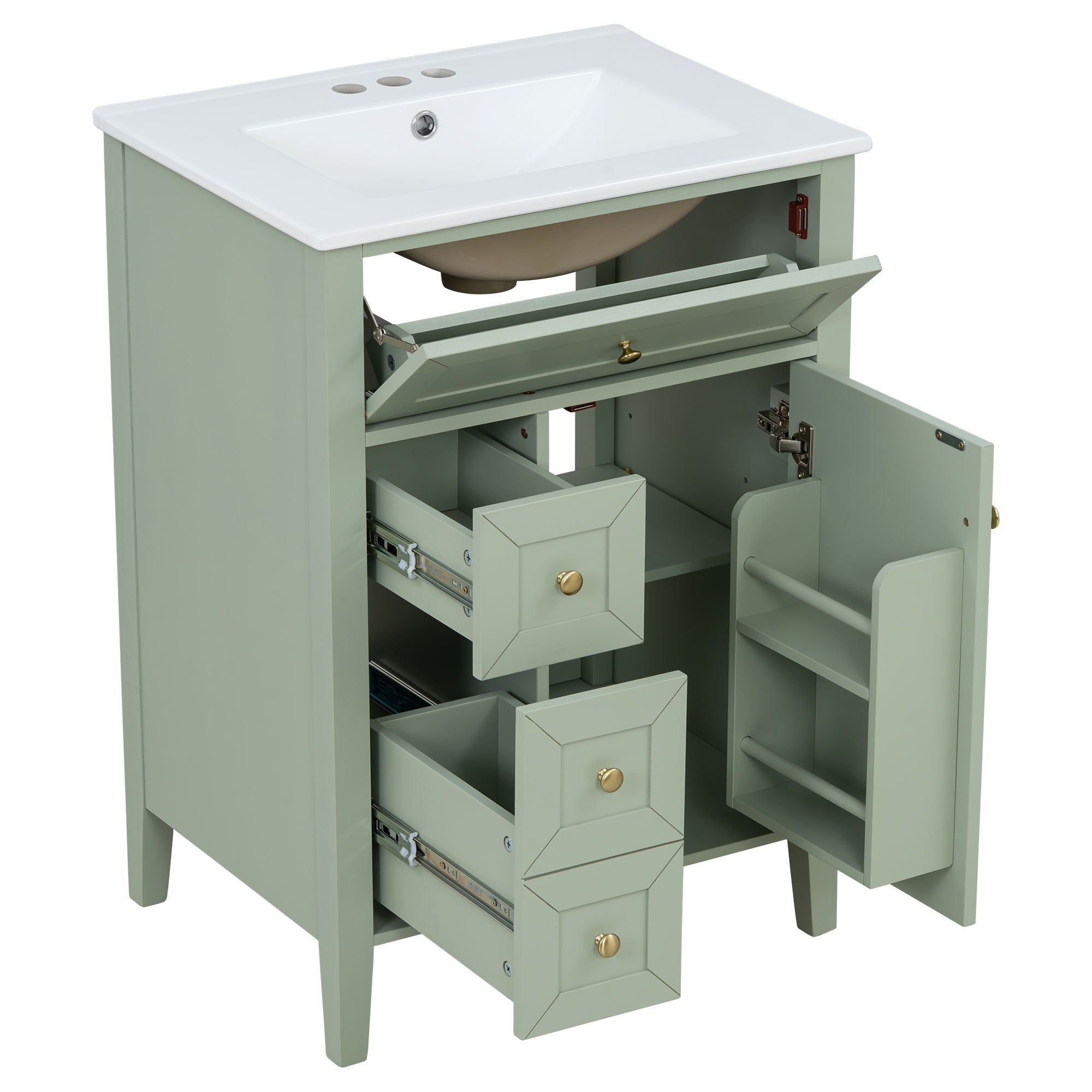 Bathroom Vanity With Sink, Soft Closing Cabinet