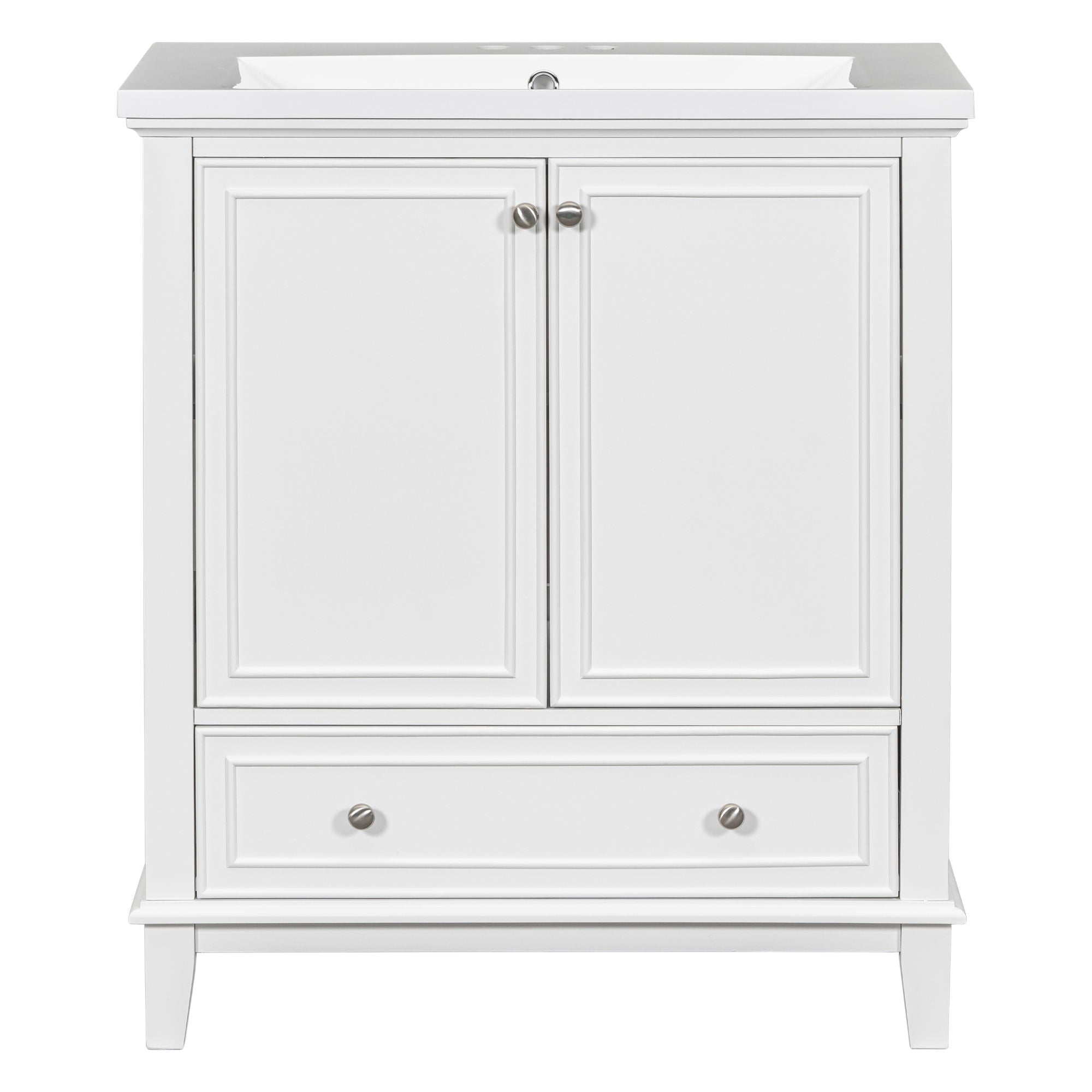 Modern Bathroom Vanity With Sink Combo, Multi Functional Cabinet With Doors And Drawer