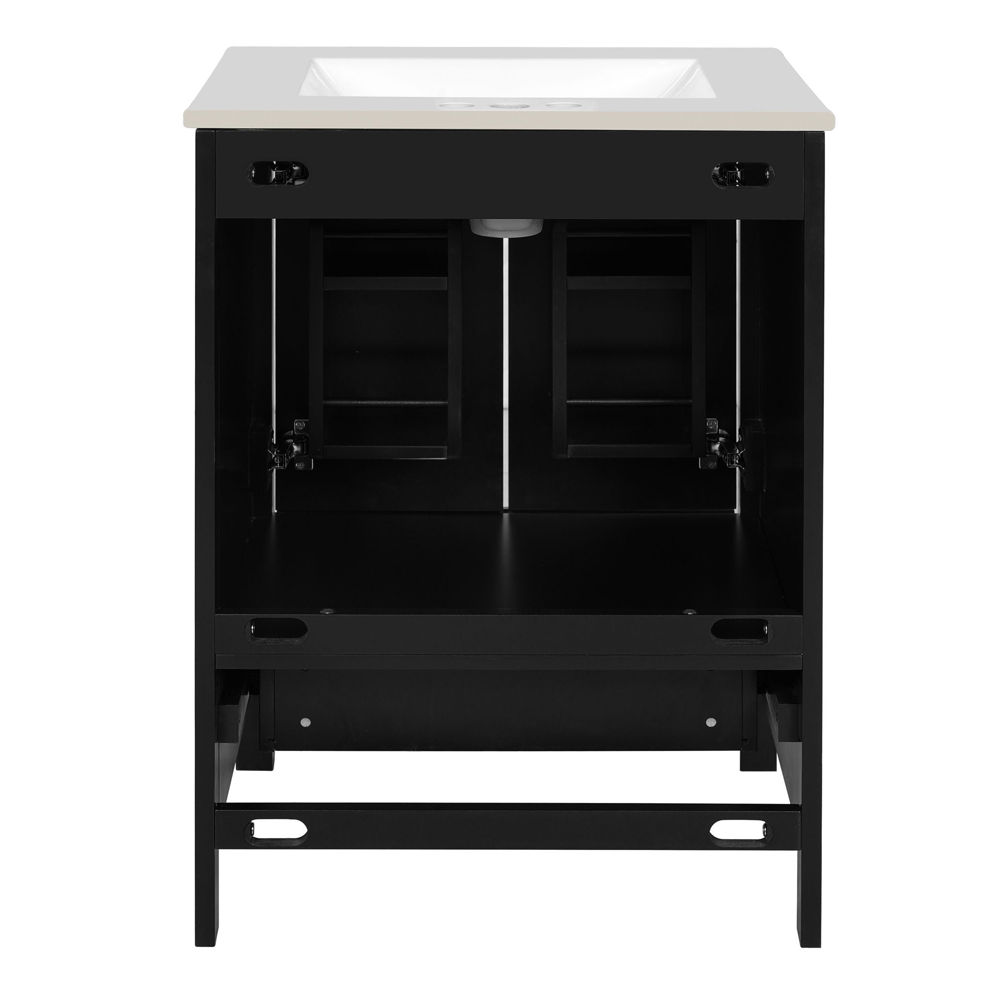 Bathroom Vanity With Integrated Undermount Ceramic Sink, 2 Doors And 1 Drawer, Soft Close Hinges