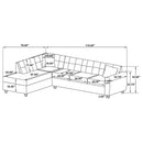 Stonenesse Sectional Sofa with Storage Ottoman Set Grey