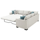 Ashford Chenille Upholstered Sleeper Sectional Sofa Greige