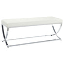Walton Leatherette Upholstered Tufted Accent Bench Black