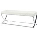 Walton Leatherette Upholstered Tufted Accent Bench Black