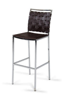 Shasta - Modern Brown Eco-Leather Bar Stool (Set of 2)