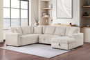 David Upholstered Reclining Sectional Sofa Smoke