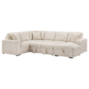 David Upholstered Reclining Sectional Sofa Smoke