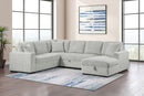 David Upholstered Reclining Sectional Sofa Smoke