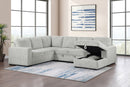 David Upholstered Reclining Sectional Sofa Smoke