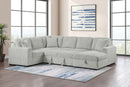 David Upholstered Reclining Sectional Sofa Smoke