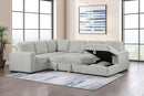 David Upholstered Reclining Sectional Sofa Smoke