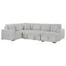 David Upholstered Reclining Sectional Sofa Smoke