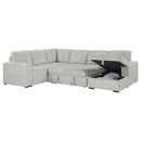 David Upholstered Reclining Sectional Sofa Smoke