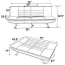 Julian Upholstered Tufted Convertible Sofa Bed Grey