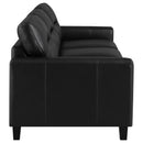 Scotland Faux Leather Upholstered Sofa Set Black
