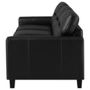 Scotland Faux Leather Upholstered Track Arm Sofa Black