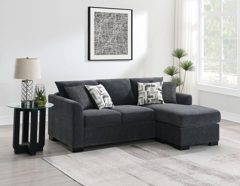 Storey Upholstered Sleeper Sectional Chaise Sofa Camel