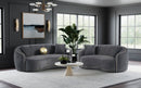 Brookside  Velvet Upholstered Sofa Set Dark Grey