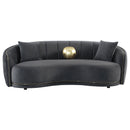 Brookside  Velvet Upholstered Sofa Set Dark Grey