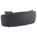 Brookside  Velvet Upholstered Sofa Set Dark Grey