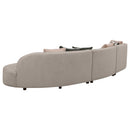 Fayette  Upholstered Sectional Sofa Greige