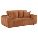Burnett Chenille Upholstered Sofa Set Burnt Orange