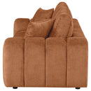 Burnett Chenille Upholstered Wide Arm Sofa Burnt Orange