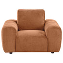 Burnett Chenille Upholstered Accent Chair Burnt Orange