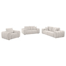 Burnett Chenille Upholstered Sofa Set Ivory